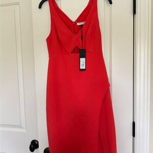 Elegant Red Sleeveless Dress